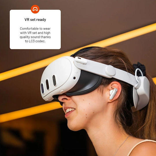Fixed Game Pods In-ear Bluetooth Handsfree Earphones with Sweat Resistance and Charging Case White view 8