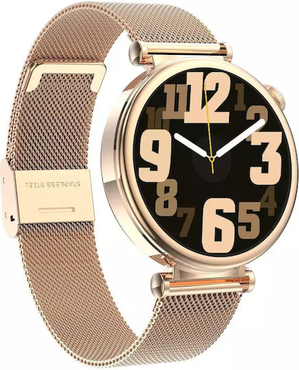 Kiano Watch Style 41mm with Heart Rate Monitor (Gold/White) view 6