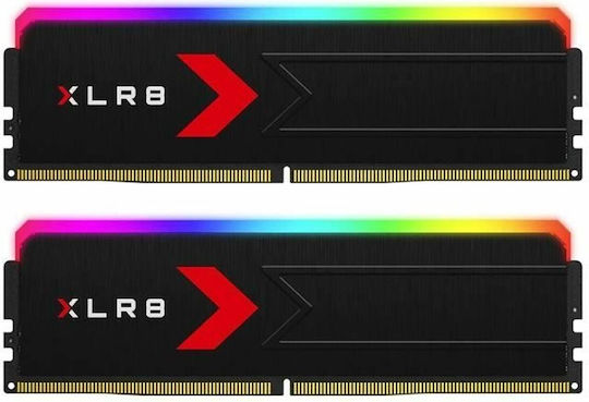 PNY XLR8 32GB DDR5 RAM with 2 Modules (2x16GB) and 6000 Speed for Desktop (MD32GK2D5600036XRGB)