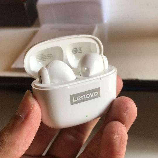 Lenovo LP40 Pro Earbud Bluetooth Handsfree Earphones with Sweat Resistance and Charging Case White vue 4