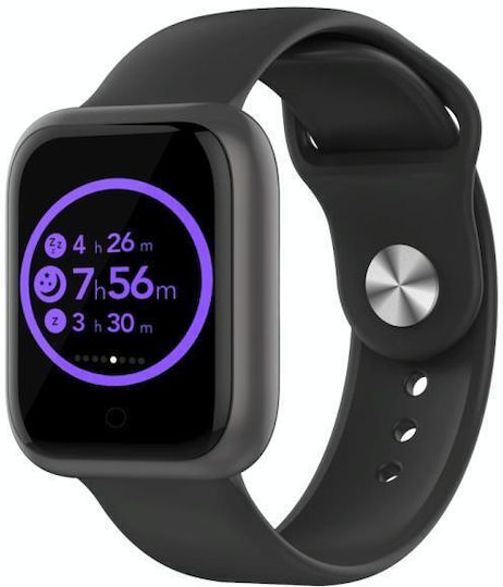 Hamtod GT1 Smartwatch with Heart Rate Monitor (Black)