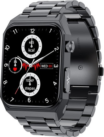 E530 1.91 Inch Ip68 Waterproof Steel Band Smart Watch Supports Ecg Non-invasive Blood Sugar Black