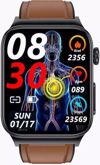 Watchmark Cardio One Smartwatch with Heart Rate Monitor (Brown)
