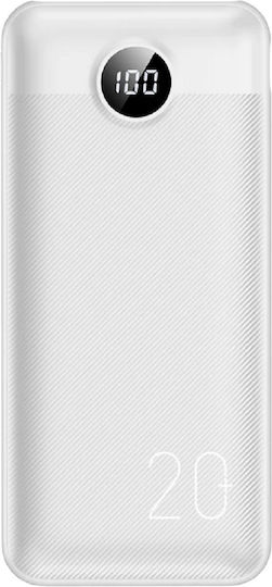 Veger L20S Power Bank 20000mAh 20W with 2 USB-A Ports and USB-C Port Power Delivery / Quick Charge 3.0 White vue 2