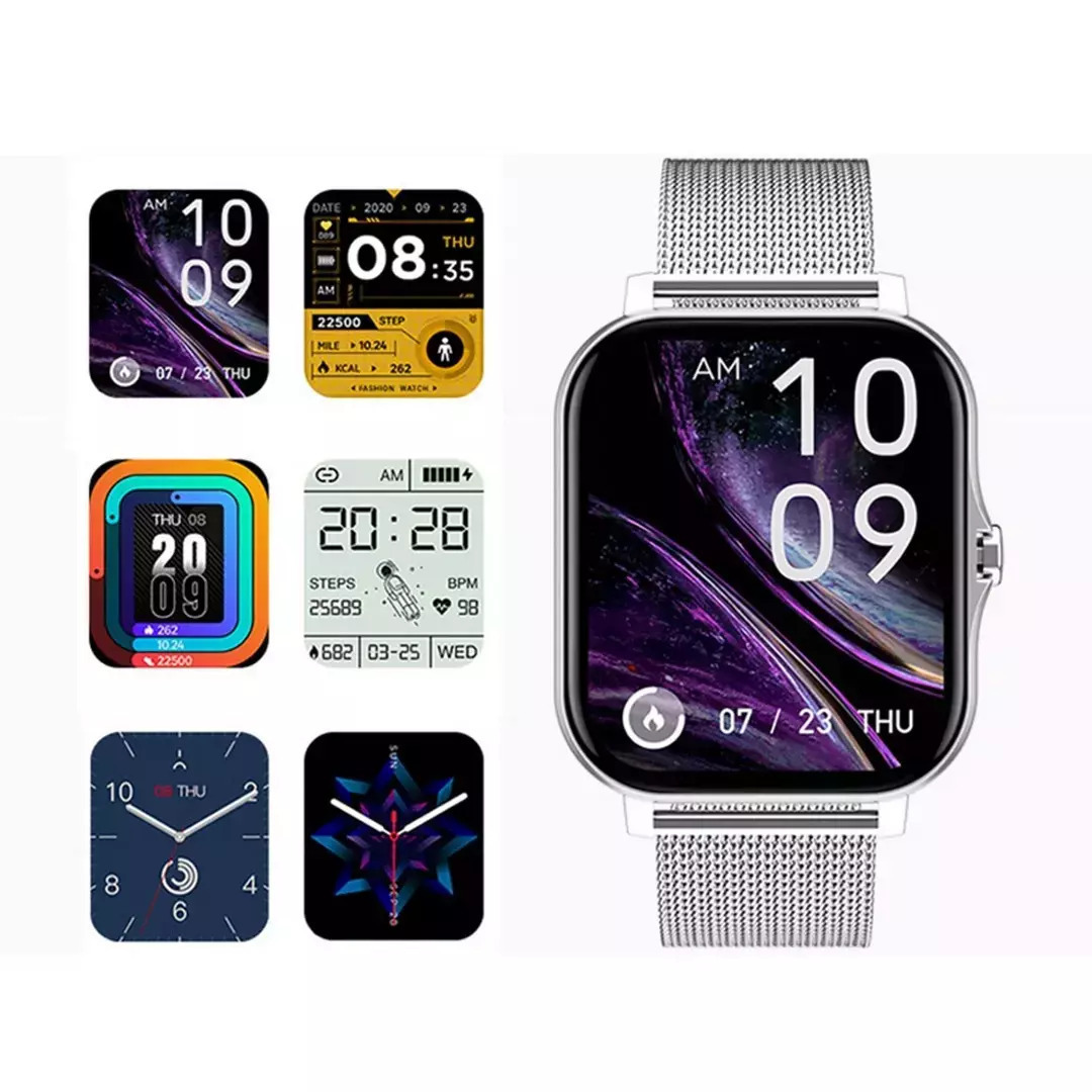 Verk Group Y13 Smartwatch with Heart Rate Monitor (Silver) view 8