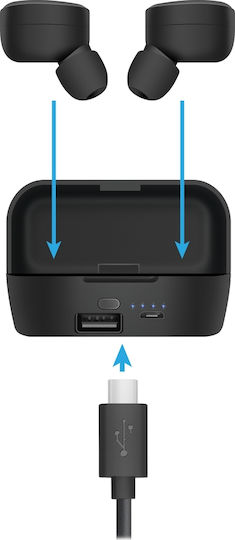 Defender Twins 639 In-ear Bluetooth Handsfree Earphones with Charging Case Black vue 6