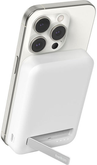 Belkin BoostCharge Pro MagSafe Power Bank 8000mAh 15W White vue 3