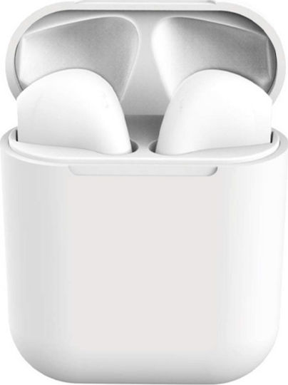 inPods 12 Earbud Bluetooth Handsfree Earphones with Sweat Resistance and Charging Case White