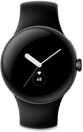 Google Pixel Watch LTE Stainless Steel 41mm with eSIM and Heart Rate Monitor (Matte Black case/Obsidian Active band) view 1