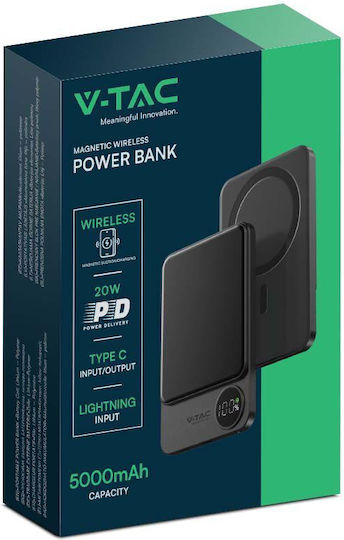 V-TAC MagSafe Power Bank 5000mAh 20W with USB-C Port Dark Grey vista 5