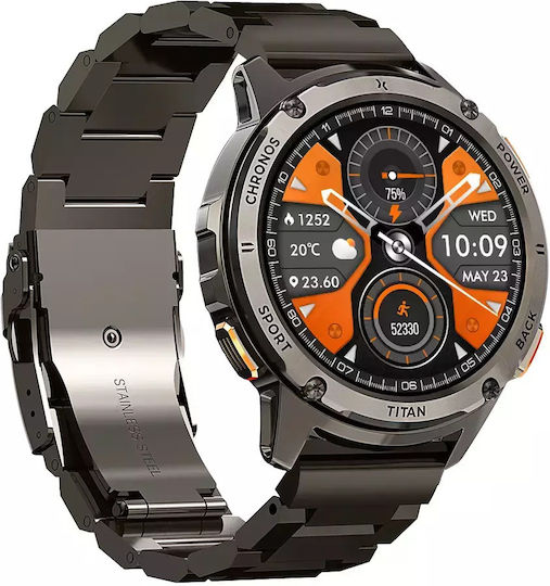 MaxCom FW110 Titan Chronos Titanium Smartwatch with SIM and Heart Rate Monitor (Black) view 6