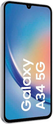 Samsung Galaxy A34 5G Dual SIM (8GB/128GB) Awesome Silver view 2