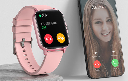 Colmi P8 Plus 43mm Smartwatch with Heart Rate Monitor (Pink) view 4
