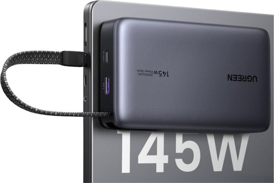 Ugreen PB551 Power Bank 20000mAh 145W with USB-A Port and USB-C Port Power Delivery Gray view 3