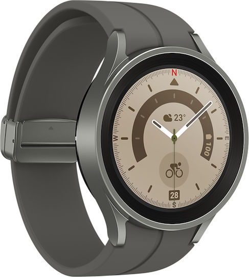 Samsung Galaxy Watch5 Pro Titanium 45mm Waterproof with Heart Rate Monitor (Gray) view 2