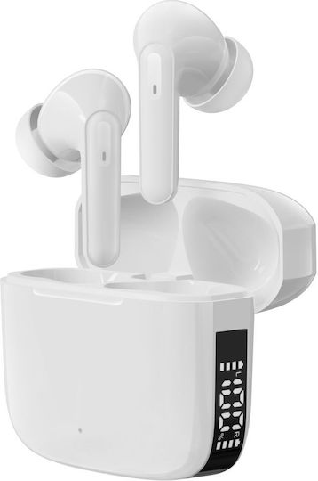 Denver TWE-61 Earbud Bluetooth Handsfree Earphones with Charging Case White view 1