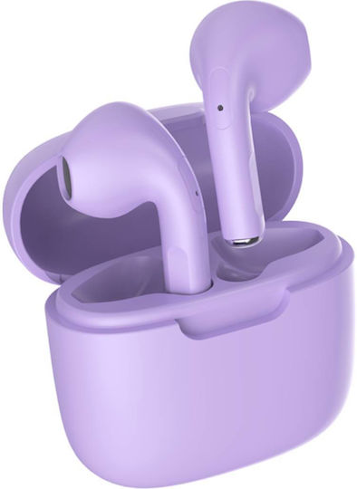 Bigben Interactive In-ear Bluetooth Handsfree Earphones with Charging Case Purple view 2