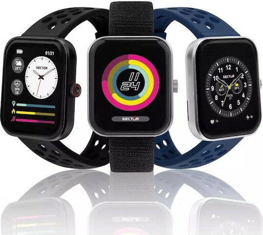 Sector S-03 Pro Aluminium 45mm Smartwatch with Heart Rate Monitor (Black) view 3