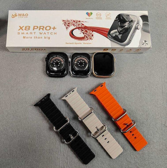 X8 PRO+ Aluminium Smartwatch with Heart Rate Monitor (Black) vista 2