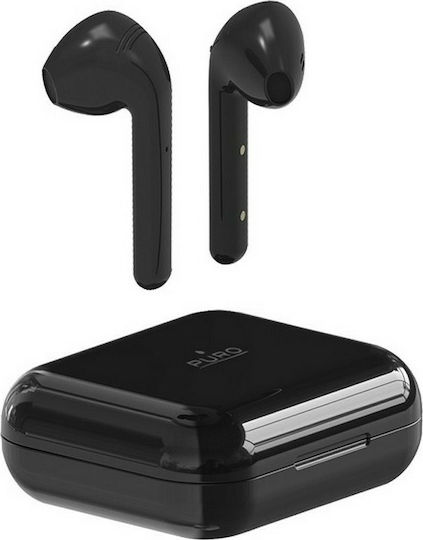 Puro Slim Pods Earbud Bluetooth Handsfree Earphones with Sweat Resistance and Charging Case Black