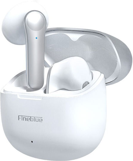 Fineblue M8 Earbud Bluetooth Handsfree Earphones with Charging Case White view 2