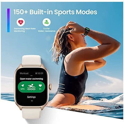 Amazfit GTS 4 Aluminium 43mm Waterproof Smartwatch with Heart Rate Monitor (Misty White) view 7