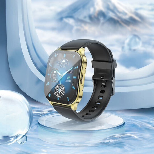 Hoco Y19 Smartwatch with Heart Rate Monitor (Gold) view 4