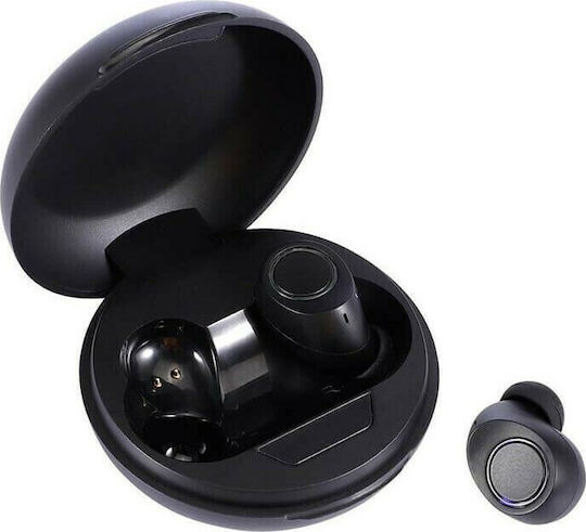 D-11 In-ear Bluetooth Handsfree Earphones with Charging Case Black view 1