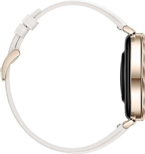 Huawei Watch GT 5 41mm Waterproof with Heart Rate Monitor (White Leather Strap) view 6