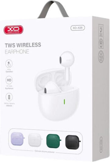 XO X26 In-ear Bluetooth Handsfree Earphones with Charging Case Green view 4