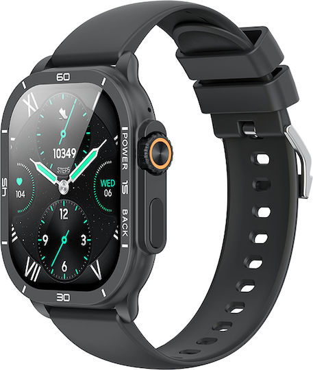 XO J12 Smartwatch with Heart Rate Monitor (Ανθρακί)