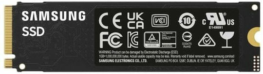 Samsung 990 EVO Plus SSD 1TB M.2 Type with PCI Express 5.0 Connection PS5 Compatible MZ-V9S1T0BW view 3