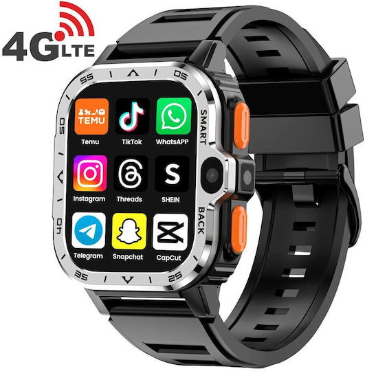Valdus Pg 4g Smartwatch with SIM (Black) view 3