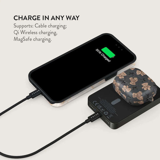 Burga MagSafe Power Bank 5000mAh 7.5W with USB-C Port Gunmetal - BFF view 4