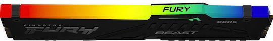 Kingston Fury Beast RGB DDR5 with Module 1x32GB and Speed 5200 for Desktop KF552C40BBA-32 view 6