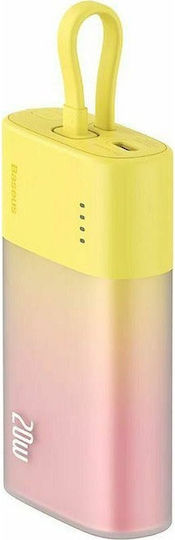 Baseus Popsicle Power Bank 5200mAh 20W with USB-C Port Yellow