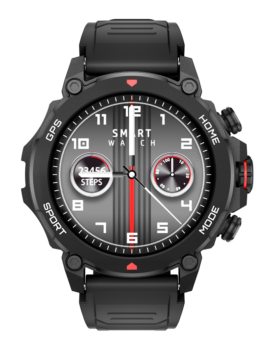 INTIME G6 Titanium 53mm Smartwatch with Heart Rate Monitor (Black) view 2