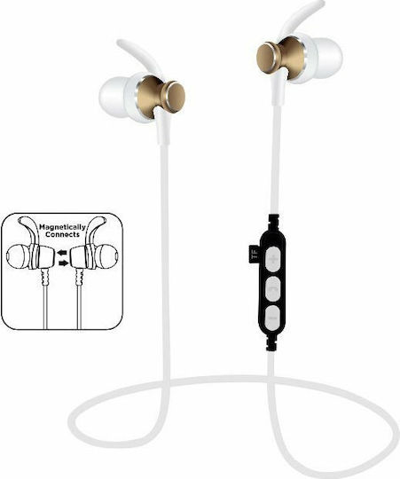 Platinet PM1060 In-ear Bluetooth Handsfree Earphones with Sweat Resistance Gold vista 2