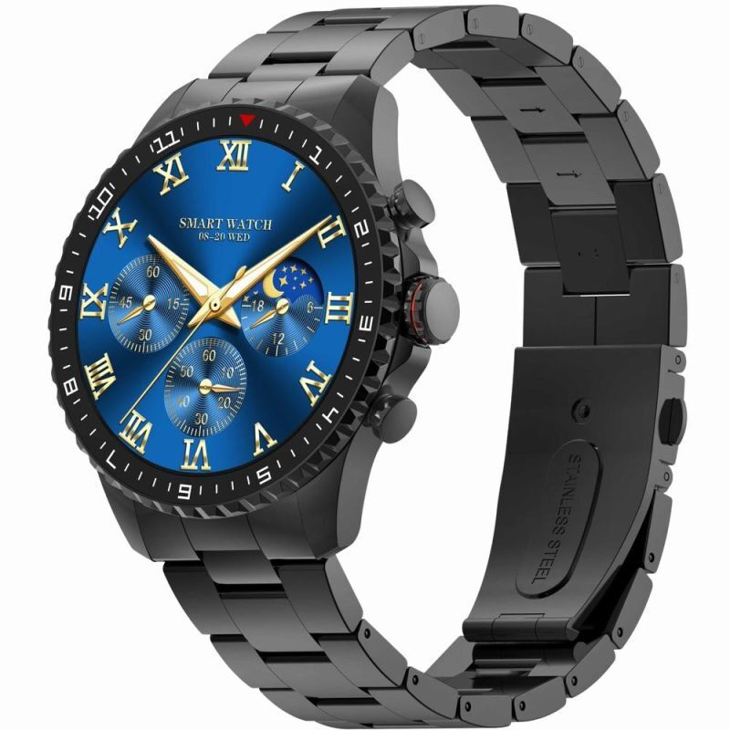 Gravity GT16-2 48mm Smartwatch with Heart Rate Monitor Black view 3