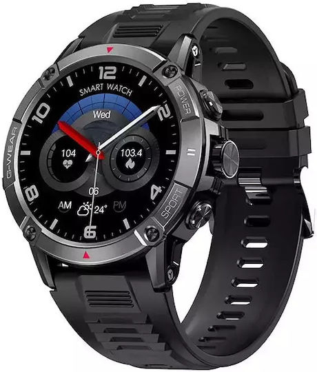 Nubi NX1 49mm Smartwatch with Heart Rate Monitor (Black) view 2