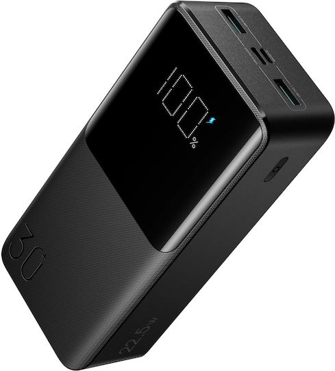 Joyroom JR-QP193 Power Bank 30000mAh 22.5W with 2 USB-A Ports and USB-C Port Black