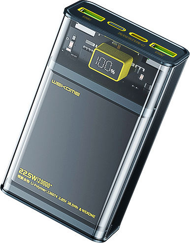 WK WP-321 Power Bank 20000mAh 20W with 2 USB-A Ports and USB-C Port Power Delivery Black