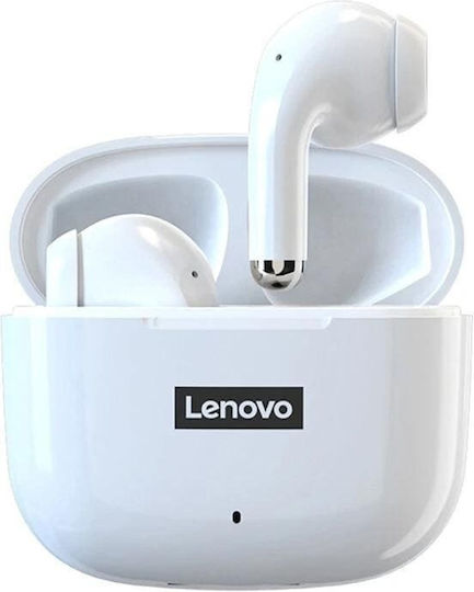 Lenovo LP40 Pro Earbud Bluetooth Handsfree Earphones with Sweat Resistance and Charging Case White