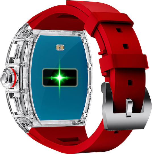 Bluetech Sq1 Smartwatch with Heart Rate Monitor (Red) view 4