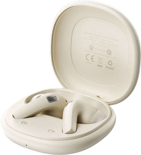 Acefast W3 In-ear Bluetooth Handsfree Earphones with Sweat Resistance and Charging Case Beige