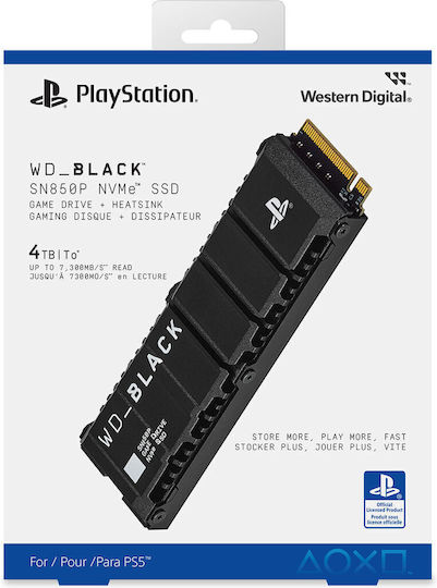 Western Digital SN850P SSD 1TB M.2 Type with PCI Express 4.0 Connection and Heatsink PS5 Compatible WDBBYV0010BNC-WRSN view 2