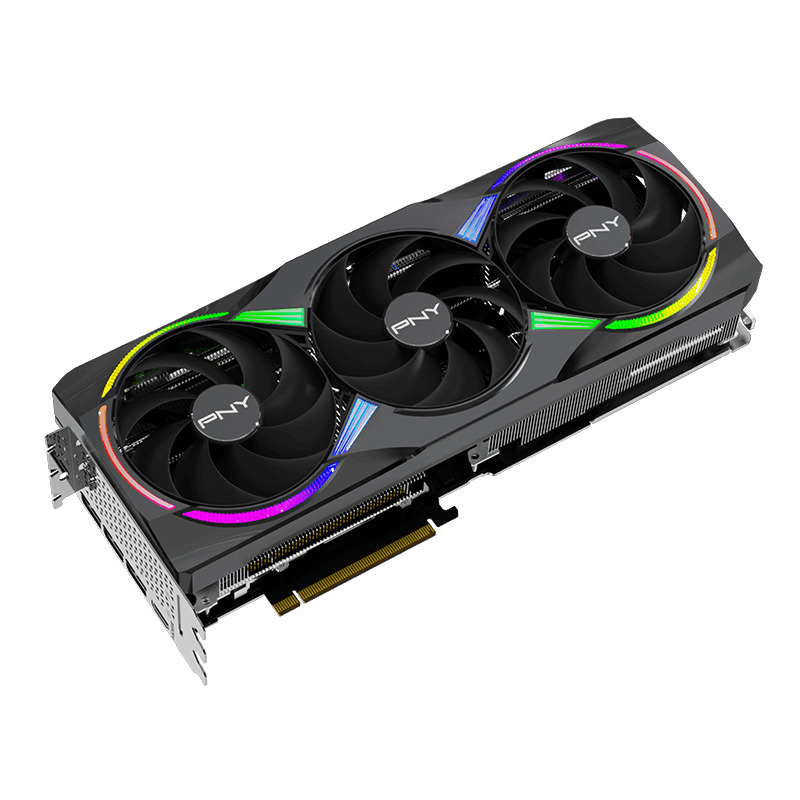 PNY GeForce RTX 5070 Ti 16GB GDDR7 ARGB Overclocked Triple Fan Plus Graphics Card VCG5071T16TFXXPB1-O view 3