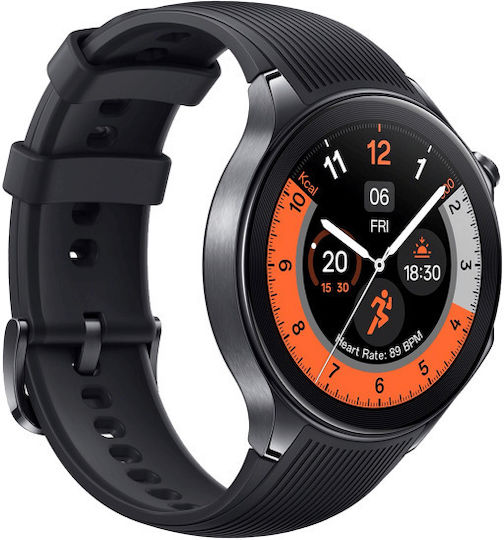 Oppo Watch X Stainless Steel 47mm Waterproof with Heart Rate Monitor (Platinum Black) vue 2