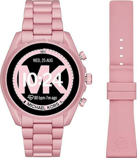Michael Kors Bradshaw Stainless Steel 44mm Smartwatch (Pink) view 7