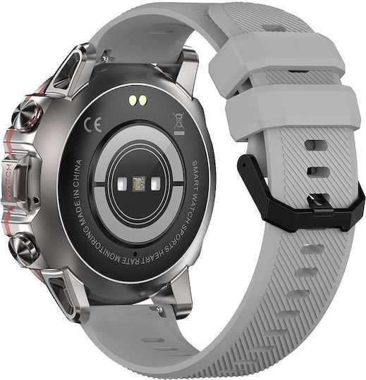 Ak56 Ip67 Bt5.1 1.43inch Smart Watch Support Voice Call Health Monitoring Style:silicone Strap Silver view 4